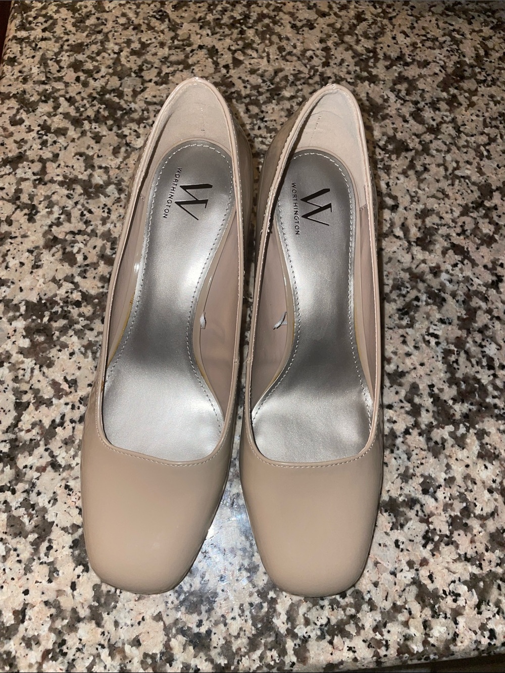 Worthington Beige Square-Toe Pumps